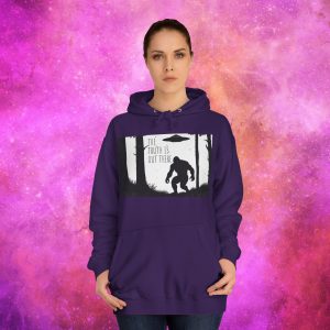 Unisex College Hoodie - The Truth Is Out There Bigfoot & UFO Design - Image 24