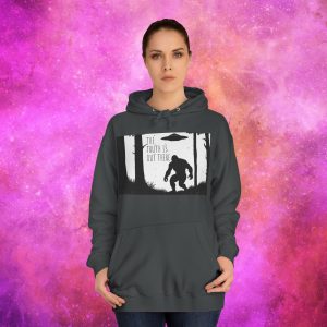 Unisex College Hoodie - The Truth Is Out There Bigfoot & UFO Design - Image 12