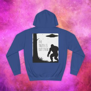 Unisex College Hoodie - The Truth Is Out There Bigfoot & UFO Design - Image 14