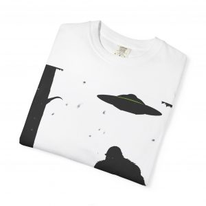 Bigfoot & UFO Unisex Garment-Dyed T-Shirt - Image 3