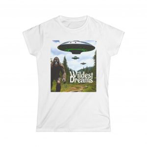 Wildest Dreams Graphic Tee for Women - Fun and Whimsical Bigfoot Design