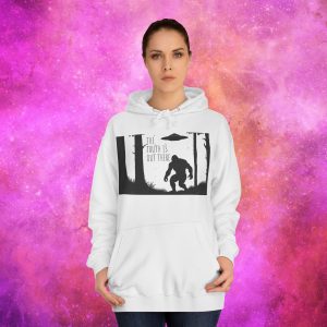 Unisex College Hoodie - The Truth Is Out There Bigfoot & UFO Design - Image 4